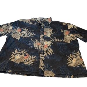 Croft & Barrow Black Floral Men's Shirt